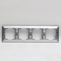 ჩამრთველის ჩარჩო ჰორიზონტალური 4-იანი CANDELLAMUTLUSAN 2125 800 1482 მეტალიკი