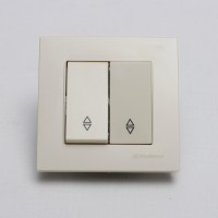 ჩამრთველი 2-იანი რევერსი RITA MUTLUSAN 2220 404 0202 კრემისფერი