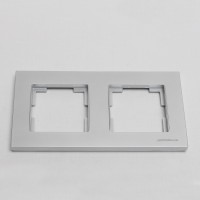 ჩამრთველის ჩარჩო ჰორიზონტალური 2-იანი MUTLUSAN 2220 800 1282 RITA მეტალიკი