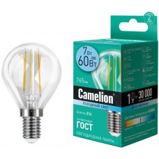 ფილამენტის დიოდური ნათურა Camelion Led Lamp Filament LED7-G45-FL/845/E14