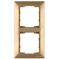 ჩამრთველის ჩარჩო ვერტიკალური 2-იანი CANDELLA MUTLUSAN 2125 800 2285 ოქროსფერი