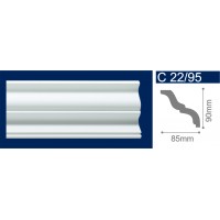 პენოპლასტის კარნიზი  C22/95 (90მმ*85მმ*2მ)