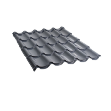 სასახურავე თუნუქის ფურცელი 0.45x1180 RAL 7024 (მეტალოკრამიტი) ნაცრისფერი