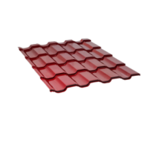 სასახურავე თუნუქის ფურცელი 0.45x1200 RAL 3005 (მეტალოკრამიტი) წითელი