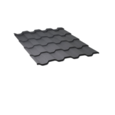 სასახურავე თუნუქის ფურცელი 0.45x1200 RAL 7024 WRINKLE  (მეტალოკრამიტი, მოდერნი) ნაცრისფერი