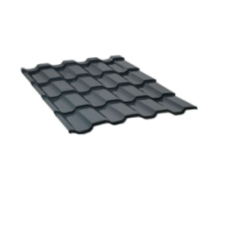 სასახურავე თუნუქის ფურცელი 0.45x1200 RAL 7016 WRINKLE (მეტალოკრამიტი) მუქი ნაცრისფერი