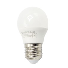 ნათურა დიოდური განათებით ეკონომიური 9 ვატი ცივი ნათება E27 Ergolux Led Lamp LED-G45-9W-E27-6K