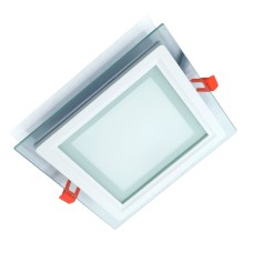 ლედ პანელი ოთხკუთხედი შუშის LEDEX LED Glass Down Light (Square) 12w 6500K