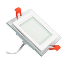 ლედ პანელი ოთხკუთხედი შუშის LEDEX LED Glass Down Light (Square) 6w 6500K