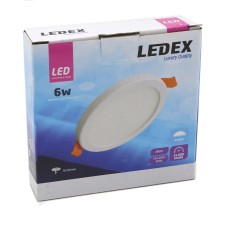 ლედ პანელი მრგვალი რეგულირებადი LEDEX LED Adjustable Panel Light 6w Round 6500K