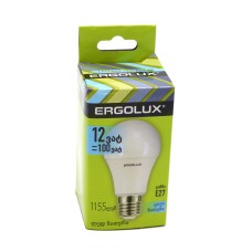 ნათურა ლედ განათებით ეკონომიური 12 ვატი   ცივი ნათება E27 ცოკოლ Ergolux Led Lamp  LED-A60-12W-E27-4K