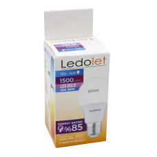 ლედ ნათურა Ledolet15w E27 6500K LED bulb