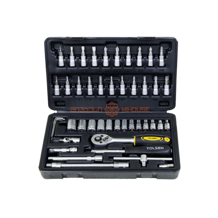 ქანჩის გასაღების ნაკრები სათადარიგო პირებით 46ც.-იანიTOLSEN TOL34-15138