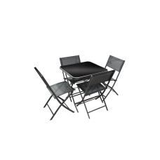 მაგიდა 4 სკამით MH-21815 56*45*80სმ/70*70*71სმ
