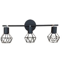 კედლის სანათი სამიანი შავი E27 MH-24960