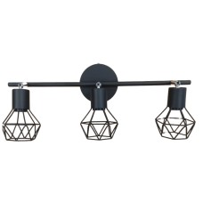 კედლის სანათი სამიანი შავი E27 MH-24960