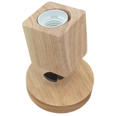 კედლის სანათი ოთხკუთხედი ხისფერი E27 MH-24975