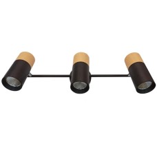 კედლის სანათი სამიანი შავი ხისფერი 10W 4000K MH-25024