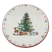 საახალწლო კერამიკის თეფში MH-26666 ზომა 21.1*21.1*1.8სმ