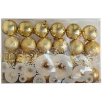 ნაძვის ხის აქსესუარი ბურთულა MH-26380 6სმ 24ც ოქროსფერი