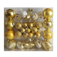 ნაძვის ხის აქსესუარი ბურთულა MH-26394 36ც ოქროსფერი