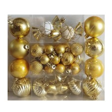 ნაძვის ხის აქსესუარი ბურთულა MH-26394 36ც ოქროსფერი