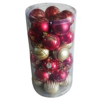 ნაძვის ხის აქსესუარი ბურთულა MH-26432 6სმ 30ც შერეული