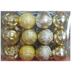 ნაძვის ხის აქსესუარი ბურთულა MH-26437 6სმ 24ც ოქროსფერი