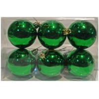 ნაძვის ხის აქსესუარი ბურთულა MH-26449 6სმ 6ც მწვანე