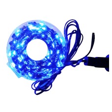 საახალწლო განათება, 50M ბრტყელი რბილი მავთული, 400LED, ლურჯი ნათება MH-26634