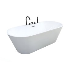 აბაზანა თეთრი შავი ონკანით 1700X750X560MM D-9003