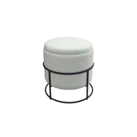 პუფი ხავდერის თეთრი  40*40*42cm MH-33915