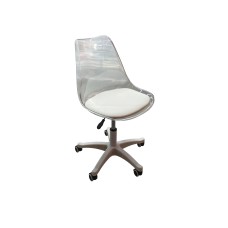 სკამი გამჭვირვალე ბობლებზე 48*40 MH-33716
