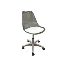 სკამი ნაცრისფერი ბორბლებზე 48*40 MH-33717