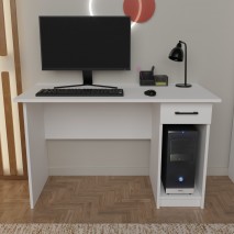 კომპიუტერის მაგიდა თეთრი 60 x 120 x 75 cm CM-60120BM-002 