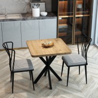 მაგიდა 2 სკამით 70 x 70 x 75;44 x 44 x 83 FD-2CKTSSL7070-1001