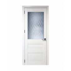 კარის კომპლექტი VDK  Sardinia snow-white shagreen 70*215 მინით