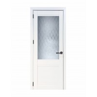 კარის კომპლექტი VDK Sicily snow-white shagreen 80*215 მინით