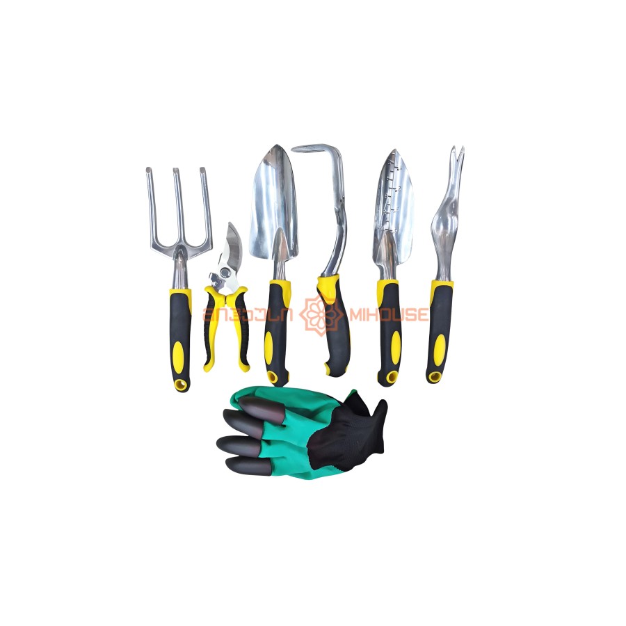 ბაღის ხელსაწყოების ნაკრები ჩანთით MH-33230 უჟანგავი ფოლადი 9ც