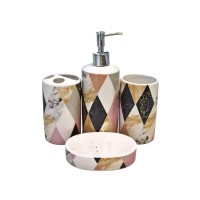 აბაზანის აქსესუარების ნაკრები კერამიკის 4 ც MH-37602