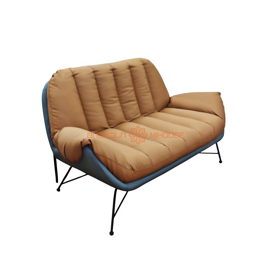დივანი ორ ადგილიანი ტყავი + რკინა 140*80 MH-33959