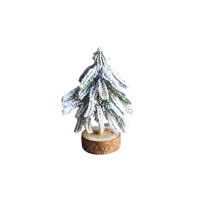 დეკორატიული ნაძვის ხე ხის სადგამით MH-37128 15სმ