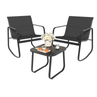 მაგიდა 2 სავარძლით GB-MYF5065 შავი