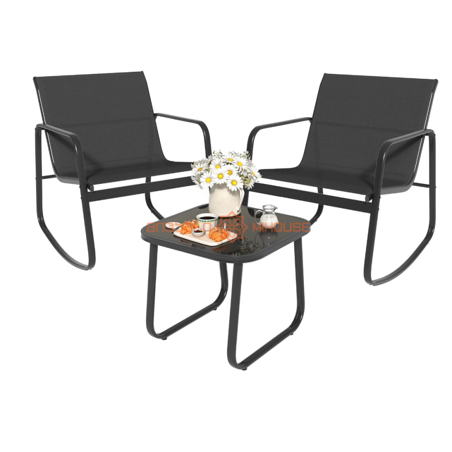 მაგიდა 2 სავარძლით GB-MYF5065 შავი