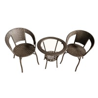 მაგიდა 2 სკამით GB-XFX010 ყავისფერი