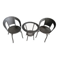 მაგიდა 2 სკამით GB-XFX010 შავი