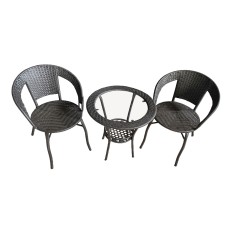 მაგიდა 2 სკამით GB-XFX010 შავი