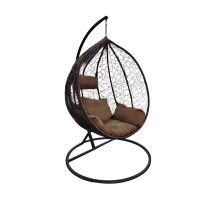 საქანელა-სავარძელი GB-XFX1142 ყავისფერი ყავსიფერი ბალიშით