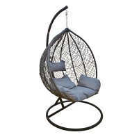 საქანელა-სავარძელი GB-XFX013LB ნაცრისფერი ნაცრისფერი ბალიშით