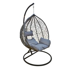 საქანელა-სავარძელი GB-XFX013LB ნაცრისფერი ნაცრისფერი ბალიშით